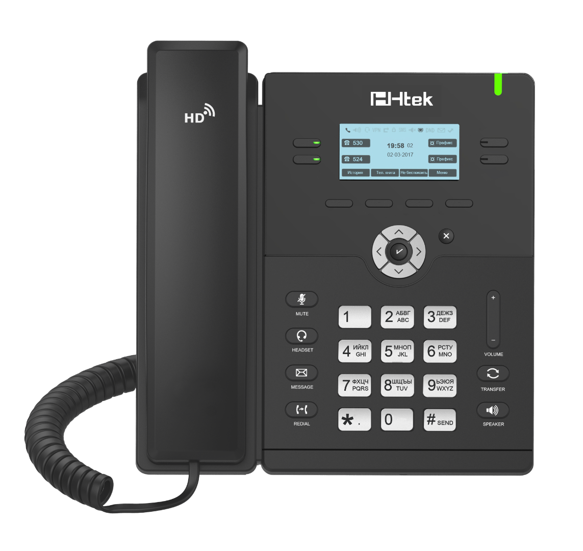 Htek UC912E RU - IP-телефон базового уровня с Bluetooth и WiFi