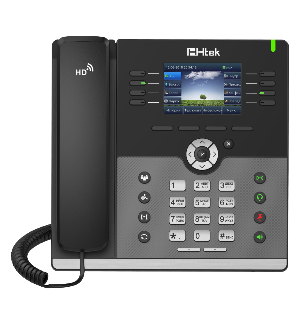 Htek UC924E RU - гигабитный цветной IP-телефон с Bluetooth и WiFi