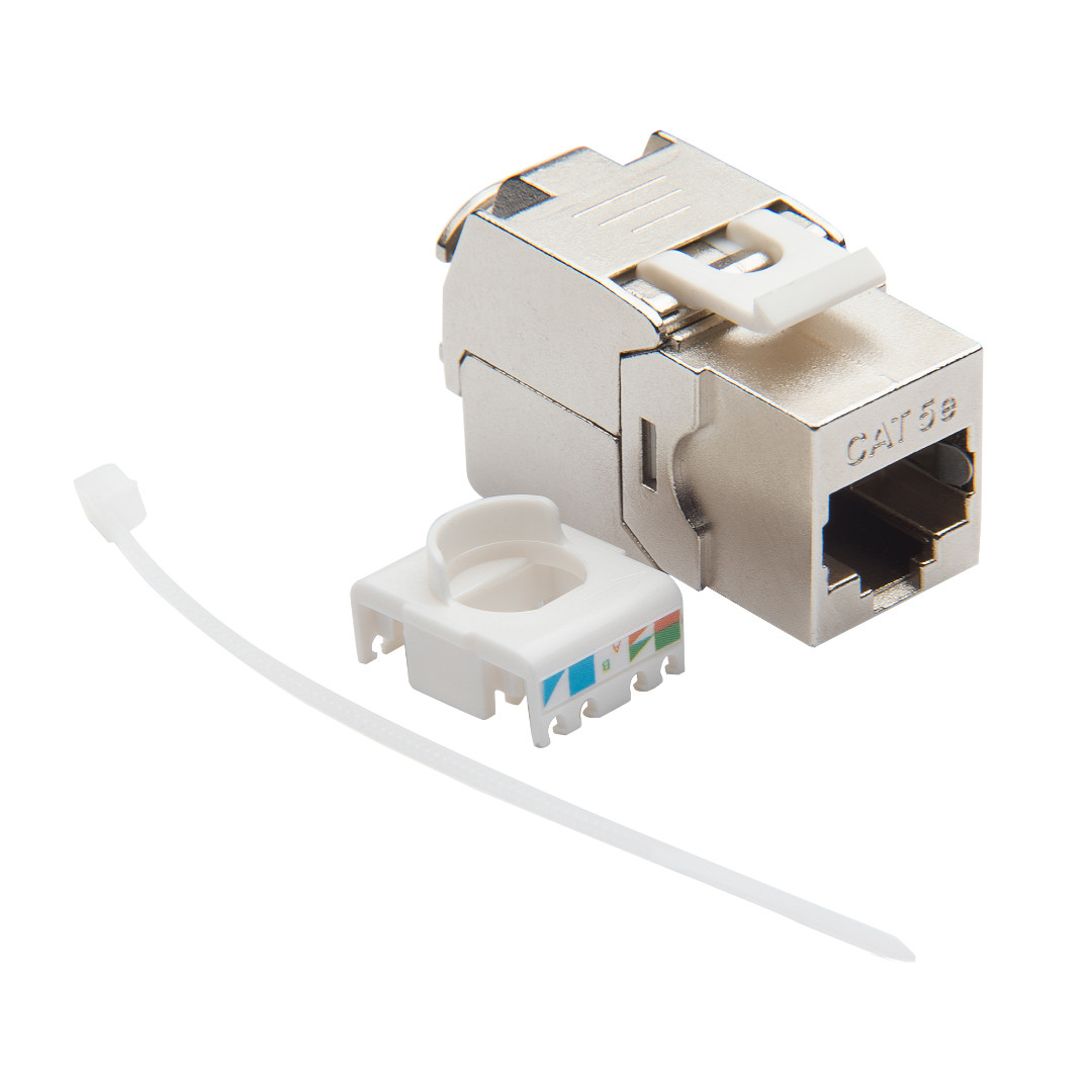 Розеточный модуль Datarex Keystone кат.5e, FTP, 1xRJ45, T568A/B, монтаж без инструмента