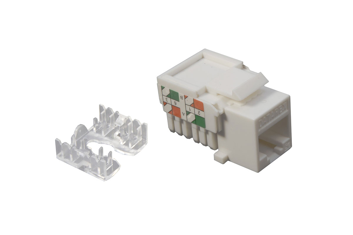Розеточный модуль Datarex Keystone кат. 6, UTP, 1xRJ45, T568A/B, белый