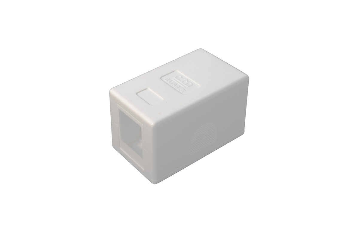 Корпус розетки для модуля Keystone, 1 порт, белый